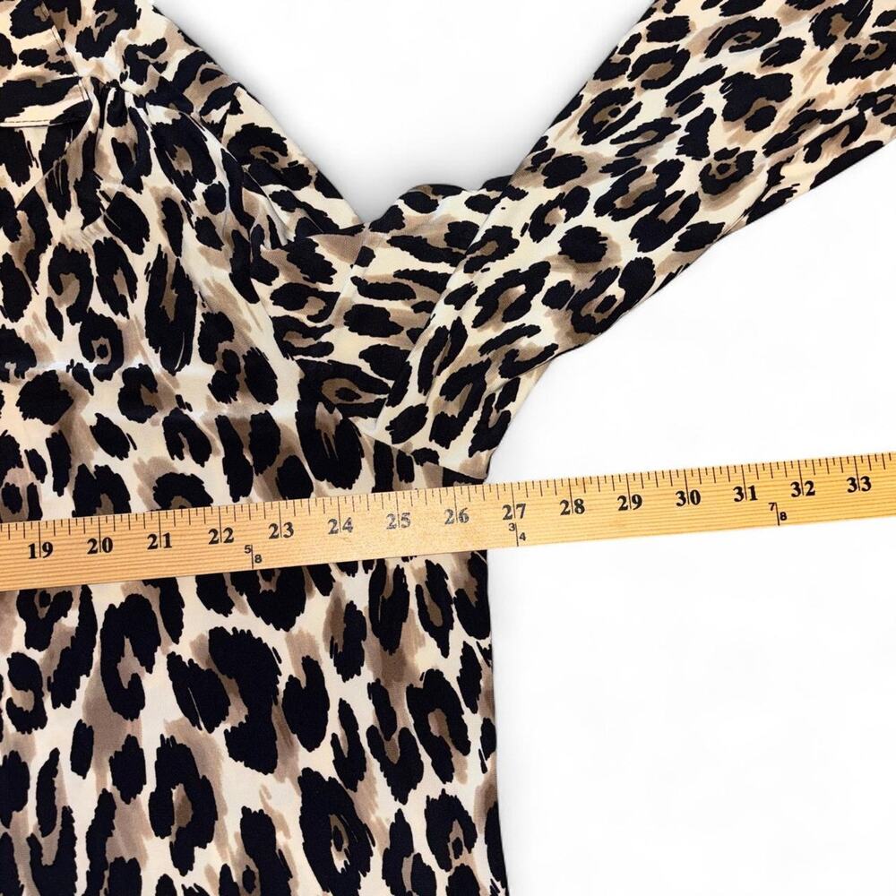 Anne klein 3x leopard print blouse excellent condition - Picture 6 of 6
